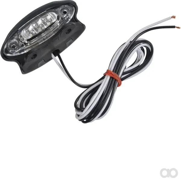 Non Branded - LA26256 - Kennzeichenleuchte 5W, Oval, 12/24V, Klar, Aufgeschraubt, 87x38x39mm – Hinten