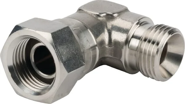 Non Branded - MF9008KSS - 90°-Bogenadapter Stecker/Buchse 1/2" BSP Edelstahl