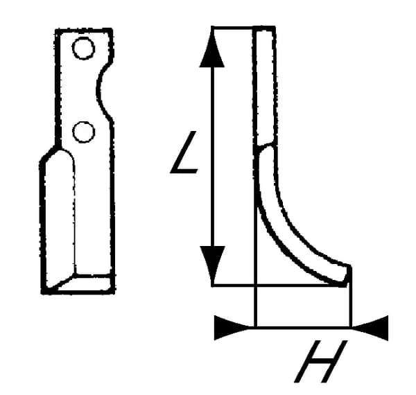 Non Branded - RB014210 - Rotormesser Rechts 190x60x30 mm/6 mm, Geeignet für Hako