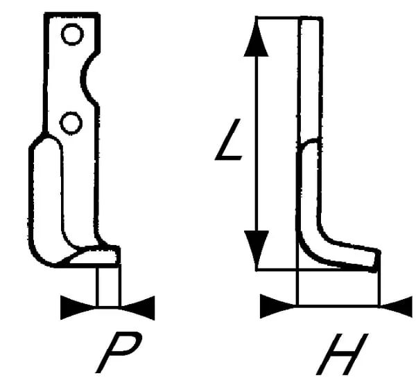Non Branded - RB21099 - Fräsmesser Rechts 190x50x30mm 4mm Dick Geeignet für Agria