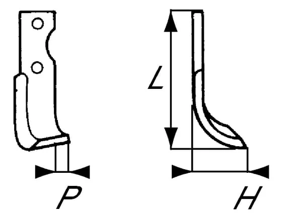 Non Branded - RB26001 - Fräsmesser Rechts 190x72x30mm 6mm Dick Geeignet für Grillo