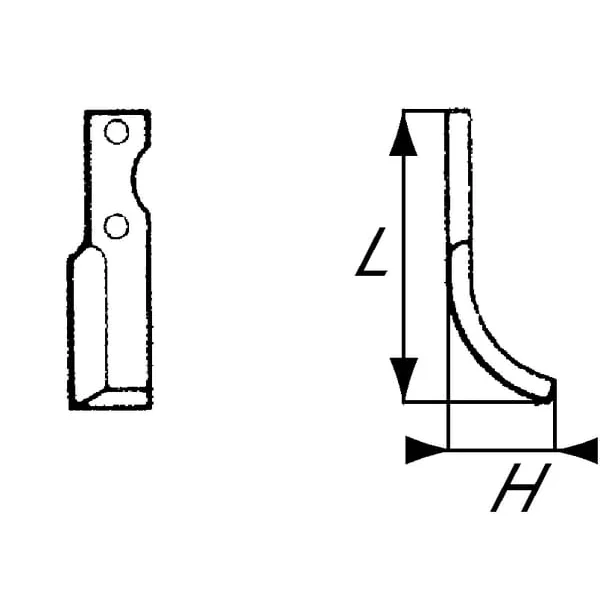 Non Branded - RB27012 - Rotovator-Messer Links 225x68x30mm 5mm Dick Geeignet für Honda