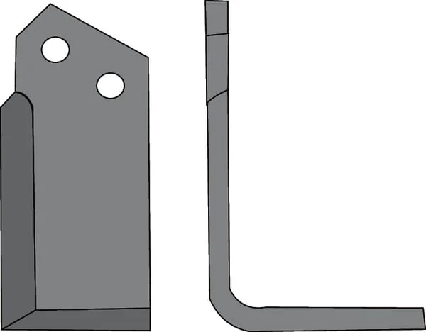 Non Branded - RB483593 - Rotovator-Messer Rechts 202x145x105mm 10mm Dick Geeignet Für Horsch