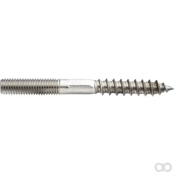 Non Branded - STO680RVS - Duebelgewindeschraube M6/6x80mm Rundkopf, Edelstahl