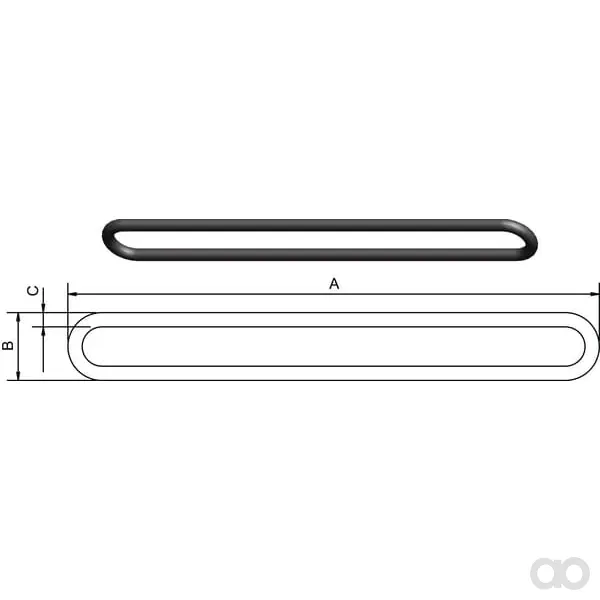 Non Branded - TIRR18 - Gummischlaufe 230x8mm