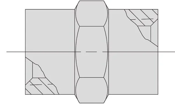 Reduzieradapter Mit Sechskant, 3/8 NPTF x 3/8 NPTF