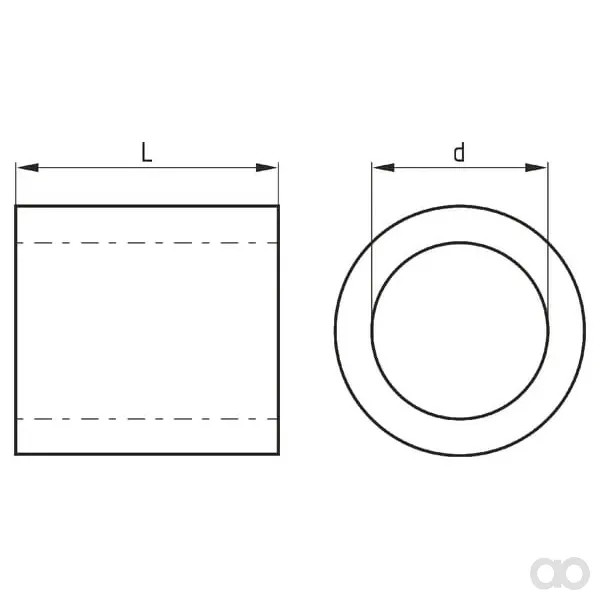 Non Original - 3045P42100 - Gummibuchse, Aussen-Durchmesser 30, Innen-Durchmesser 11, Laenge 38