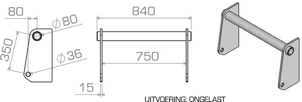 Non Original - LBAMAN35015S - Ersatzhalterungen