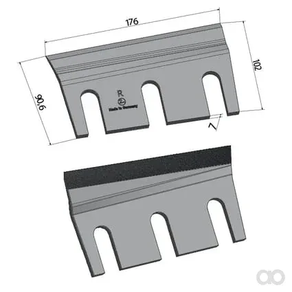 Non Original - Z62075N - Maehbalkenmesser Rechts