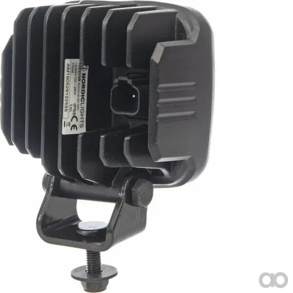 Nordic Lights - 988203B - Arbeitsscheinwerfer LED, 28W, 2800lm, Quadratisch, 12/24V, Weiss, Aufschraubbar, Deutsch 2-Polig, Flood, 6 LEDs, Scorpius GO 420 Nordic Lights
