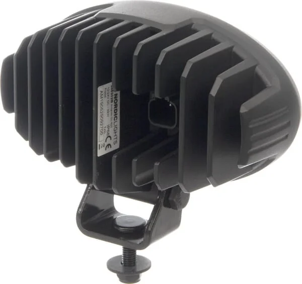 Nordic Lights - 988303B - Arbeitsscheinwerfer LED, 39W, 3600lm, Oval, 12/24V, Weiss, Schraubbefestigung, 160x95x118mm, Deutsch 2-Polig, Wide Flood, 6 LEDs, Sato GO 625 Nordic Lights
