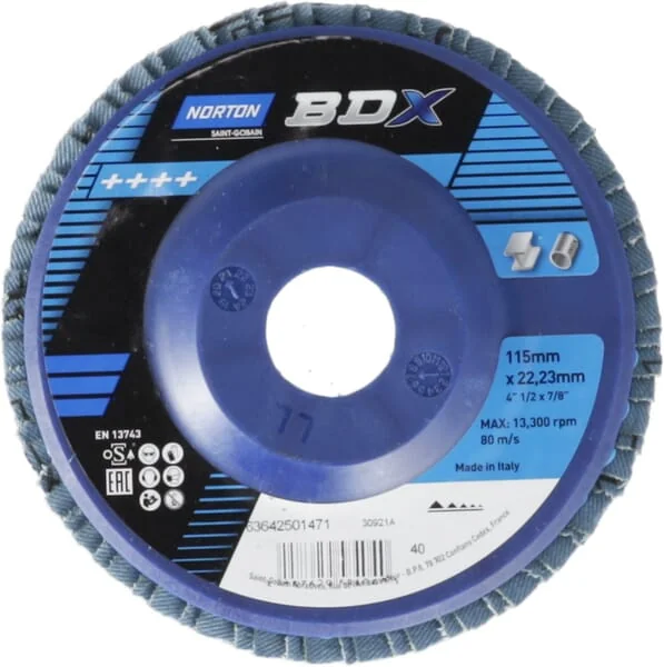 Norton - 63642501471 - Flapdisc konisch Fiber X-Treme 115mm P40