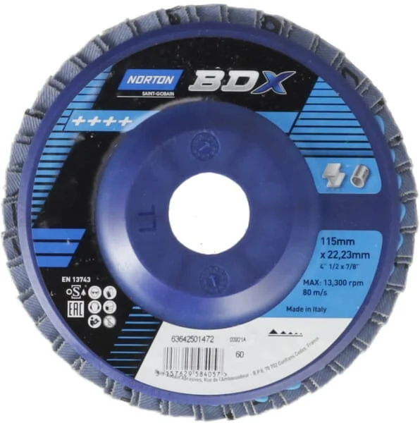 Norton - 63642501472 - Flapdisc konisch Fiber X-Treme 115mm P60