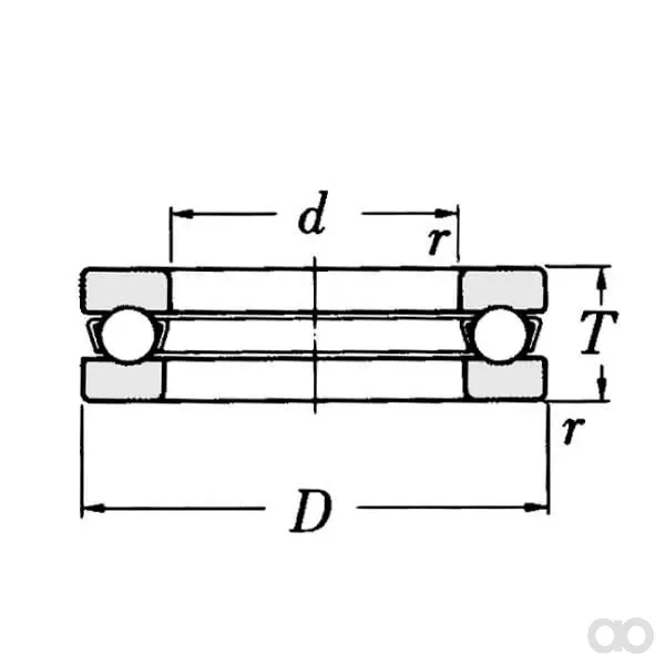 NSK - NWB00887 - Axial-Rillenkugellager