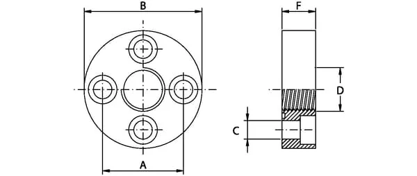 Oleo Tecnica - 3DF12 - Pumpflansch 3/4