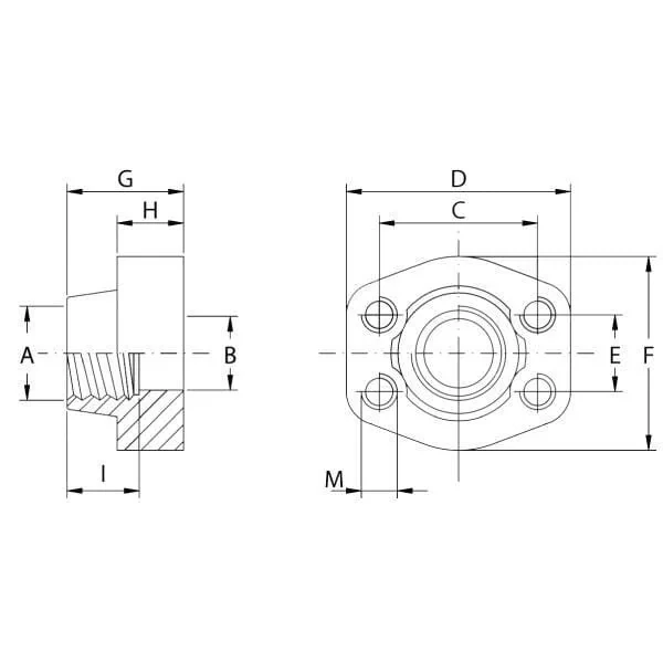Oleo Tecnica - GFS616GU12 - Zaehlflansch SAE6000 1 3/4