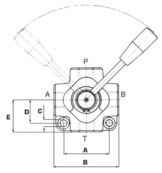 Oleodinamica Marchesini - DH054B - Ventil 4-Stufig B-Stecker 3/8"