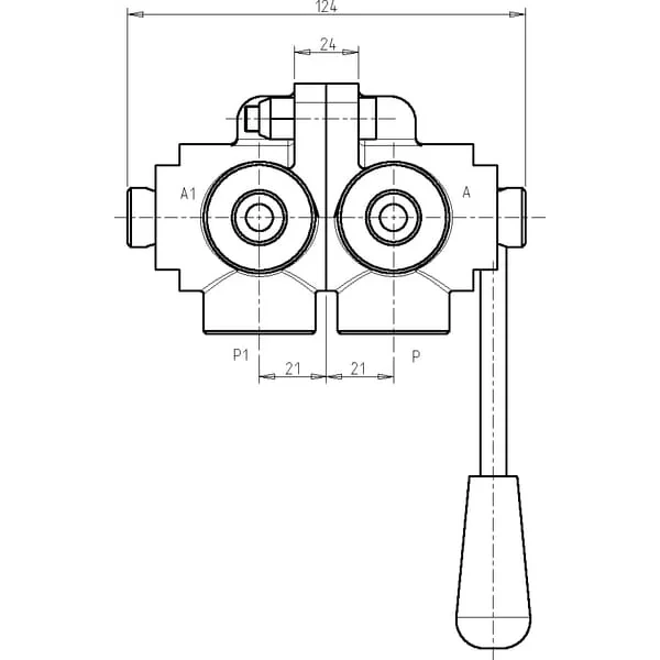 Oleodinamica Marchesini - DH056B - Ventil 6-Stufig L-Stecker 3/8"
