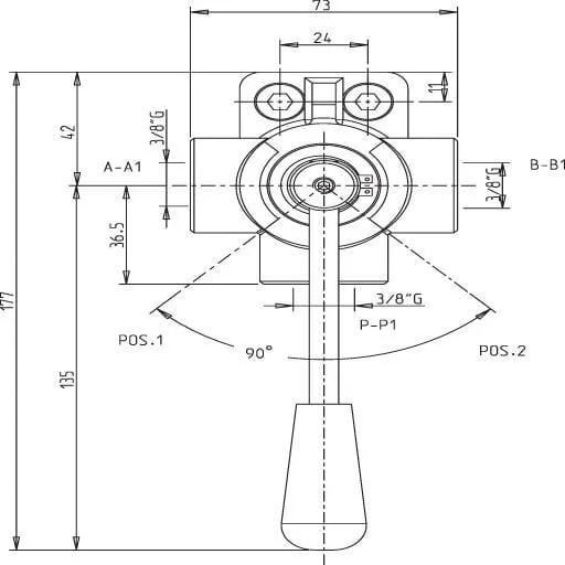 Oleodinamica Marchesini - DH056B - Ventil 6-Stufig L-Stecker 3/8"