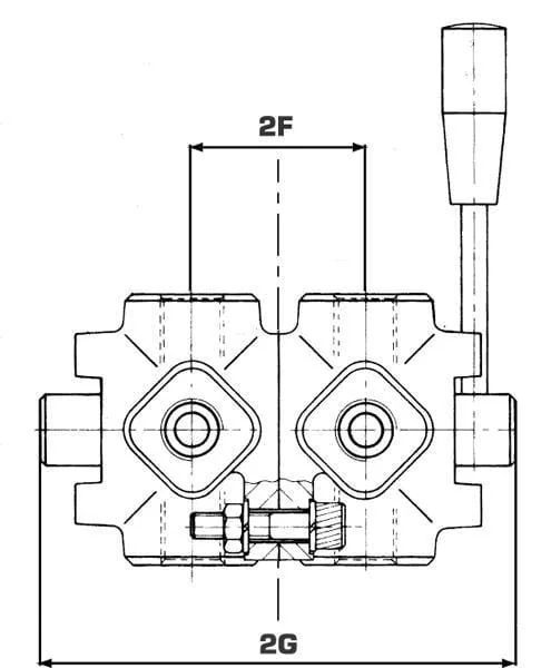 Oleodinamica Marchesini - DH058A - Ventil 8-Stufig D-Stecker 3/8"