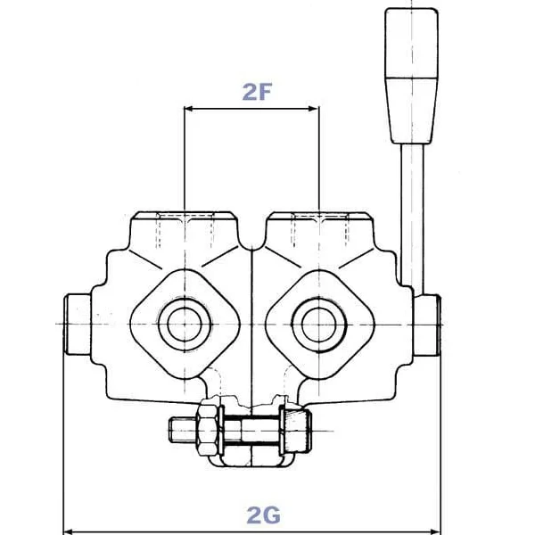 Oleodinamica Marchesini - DH106A - Ventil 6-Stufig T-Stecker 1/2"