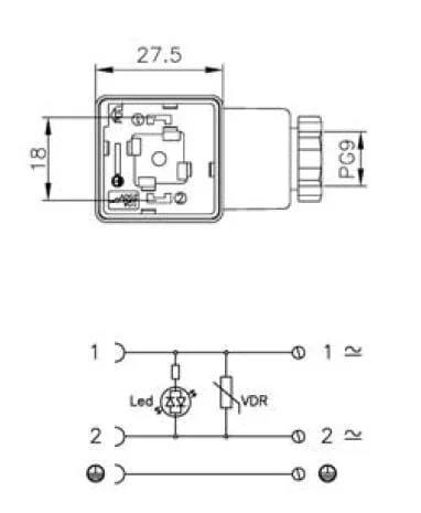 Omal - SP888 - Anschluss, Einschliesslich Varistor Und LED
