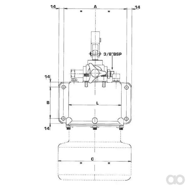 OMFB - PMS12ALU - Handpumpe Aluminium Ohne Tank