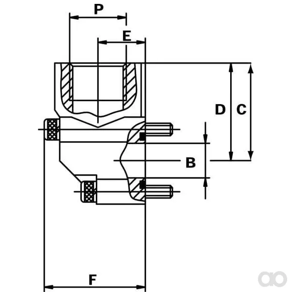 OMT - 1GQ08 - Flanschbogen 1/2 - M6x30 - M6x45