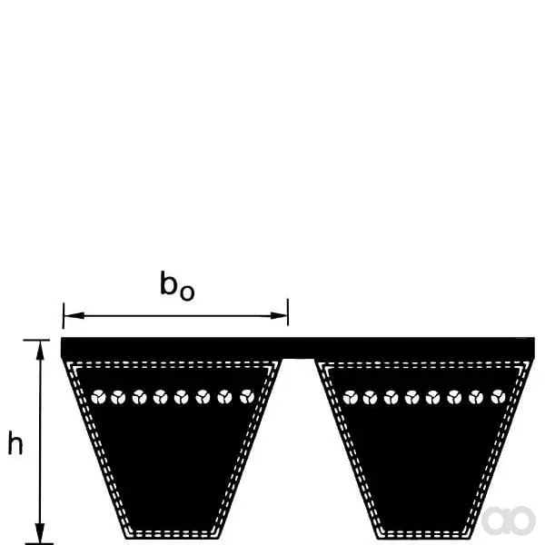Optibelt - 23V560 - Keilrippenriemen 2x3v 560 Optibelt