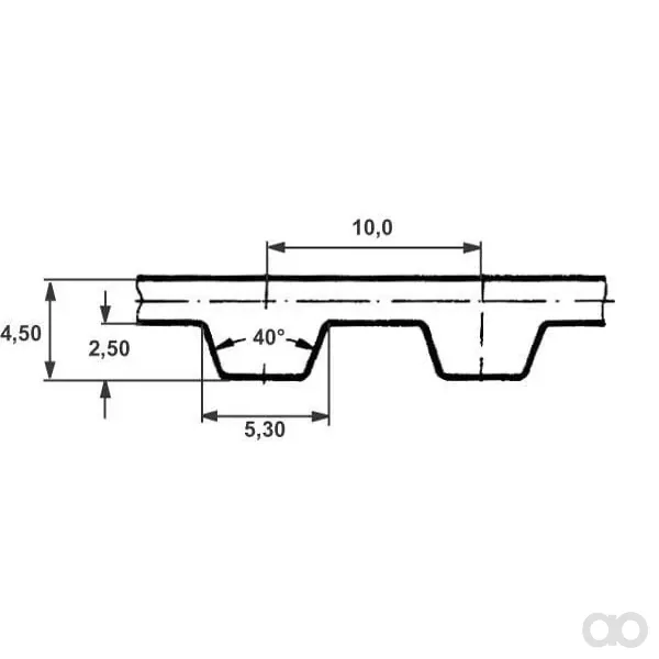 Optibelt - 25T10 - Zahnriemen T10x25mm Optibelt