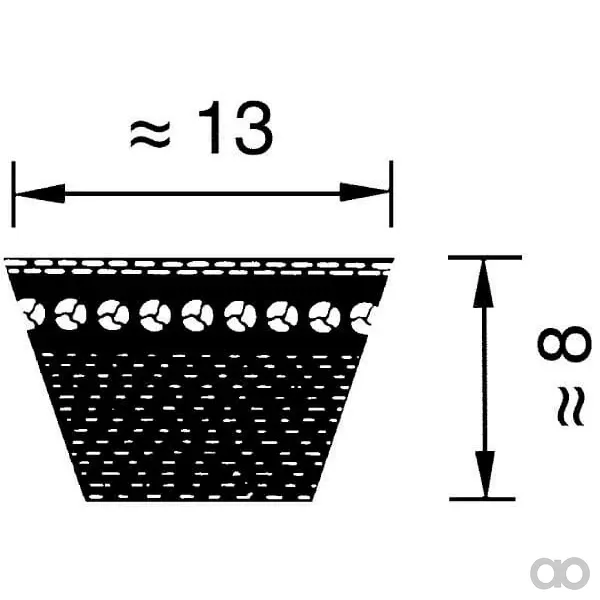 Optibelt - AX131250 - Rohkantriemen, Gezahnt