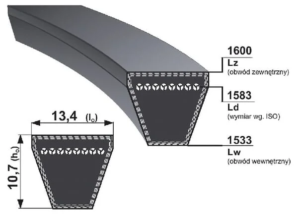 Optibelt - VB131531 - Keilriemen 13x1531