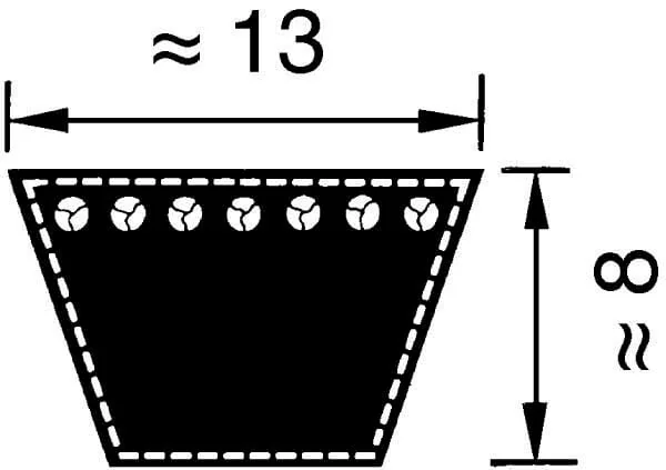 Optibelt - VB131725 - Keilriemen A68