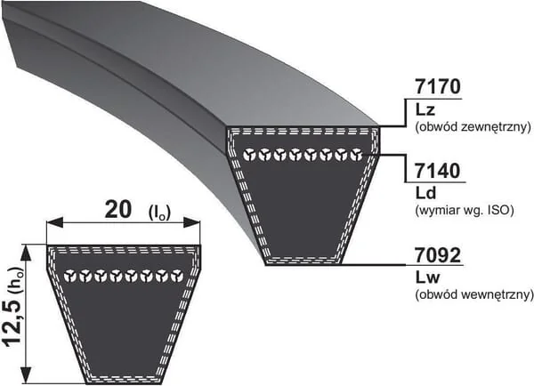 Optibelt - VB207100 - Keilriemen 20x7100 Optibelt