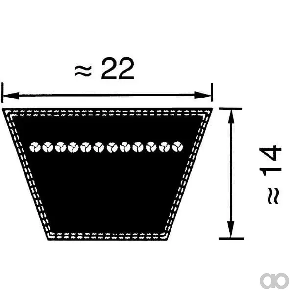 Optibelt - VB221475 - Keilriemen C58