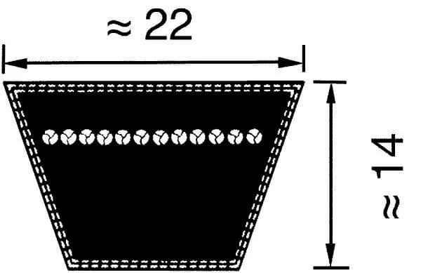 Optibelt - VB223250 - Keilriemen C128 22x3250 Optibelt