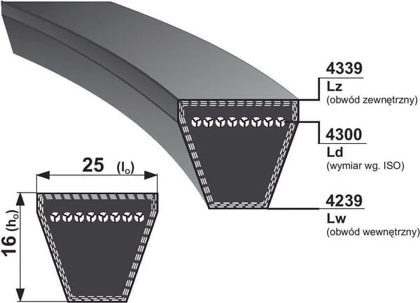 Optibelt - VB254240 - Keilriemen 25x4240 Optibelt