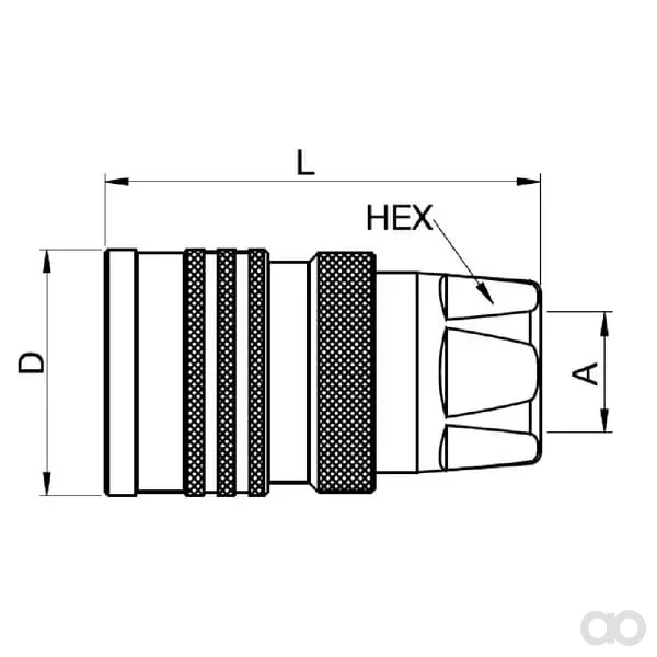 Parker - 501112TE - Schnellkupplung Buchse 1/2" BSP