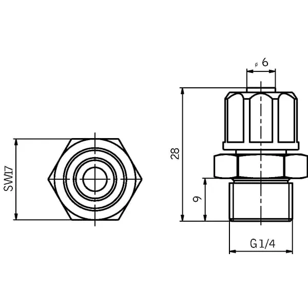 Perma - PRM926001203 - Schlauchkupplung fuer G 1/4"