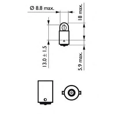 Philips - GL13913 - Gluehlampe T2W 24V 2W BA9S Philips