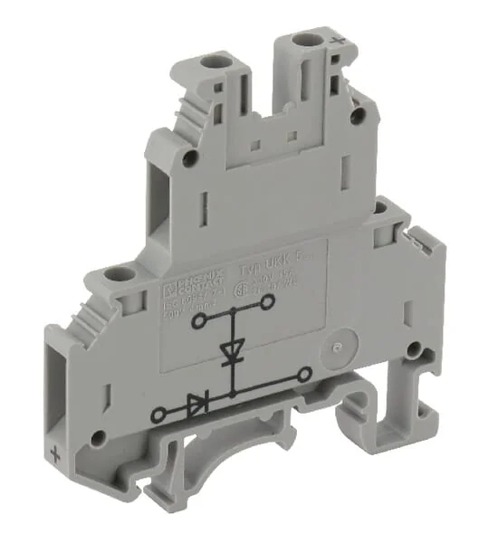 Phoenix Contact - UKK52DIOOULURUL - Klemmenblock Mit Diode 2-Stöckig