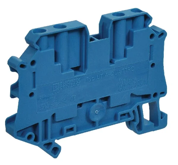 Phoenix Contact - UT4QUATTROBU - Doppelstoeckiger Klemmenblock 30A Blau