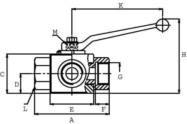 Pister - KH3KSR04 - Kugelhahn 3-Wege 1/4"