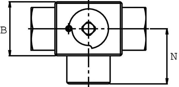 Pister - KH3KSR04 - Kugelhahn 3-Wege 1/4"