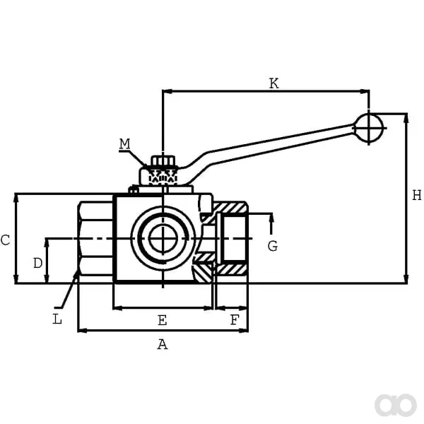 Pister - KH3KSR06 - Kugelhahn 3-Wege 3/8"