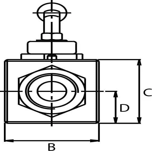 Pister - KHR08B - Kugelhahn 1/2" BSP+Befestigung