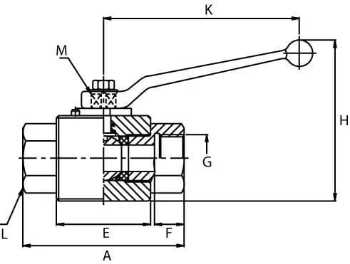 Pister - KHR24 - Kugelhahn 2-Wege 1 1/2 BSP