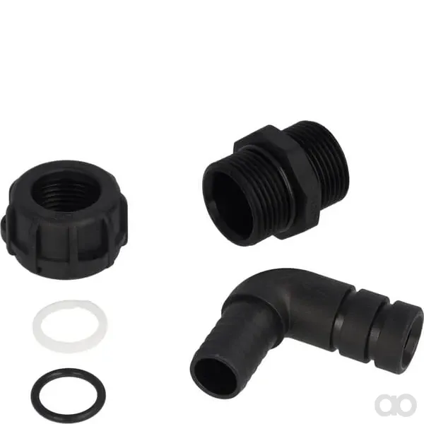 Piusi - F15485000 - Schlauchtuelle 19mm, 1" BSP Aussengewinde 90°