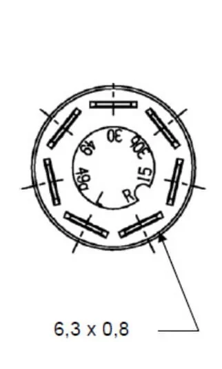 Pneutron - 11100040PN - Scheibenwischerschalter Gelb 12V