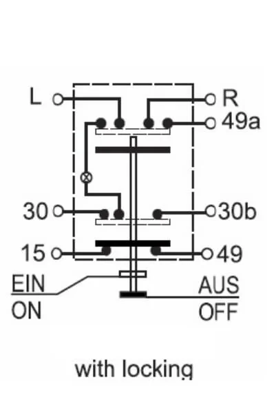 Pneutron - 11100040PN - Scheibenwischerschalter Gelb 12V